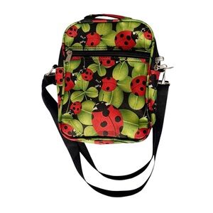 Lovely Ladybugs Adjustable Crossbody Travel Bag